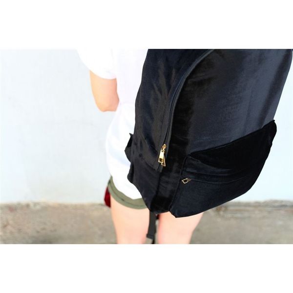 Plecak aksamitny VELVET CZERŃ zdjęcie 5