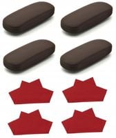4x ETUI NA OKULARY Brązowe Futerał Twarde ochronne + 4x ŚCIERECZKA Premium