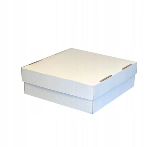 Pudełko karton na muffiny pączki 30x30x10 cm białe opakowanie BARDZO MOCNE na Arena.pl
