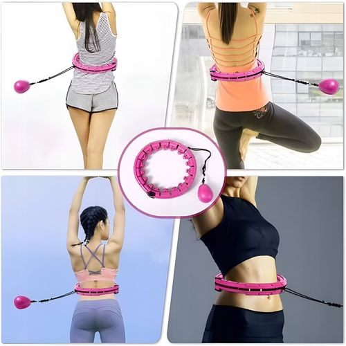 HULA HOP Z OBCIĄŻENIEM PLUS SIZE XXL WYPUSTKAMI ODCHUDZAJĄCE SKŁADANE SMART na Arena.pl