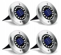 LAMPA SOLARNA WBIJANA OGRODOWA NAJAZDOWA 16 LED GRUNTOWA ZESTAW 4 SZT