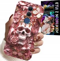 ETUI DO HUAWEI MATE 20 LITE - KOBIECE, MODNE WZORY, CZASZKA W RÓŻE