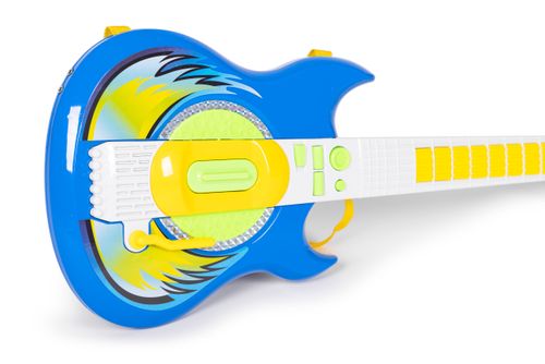 Zestaw gitara elektryczna mikrofon statyw dla dzieci MP3 - niebieska na Arena.pl