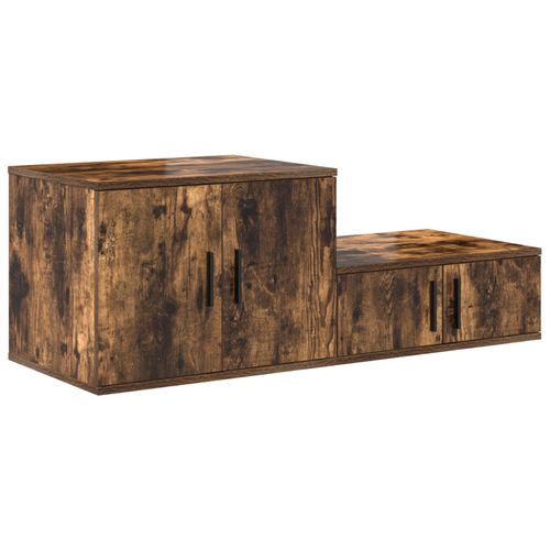 Szafka magazynowa  dąb wędzony 118x41x40 cm z drewna inżynieryjnego na Arena.pl