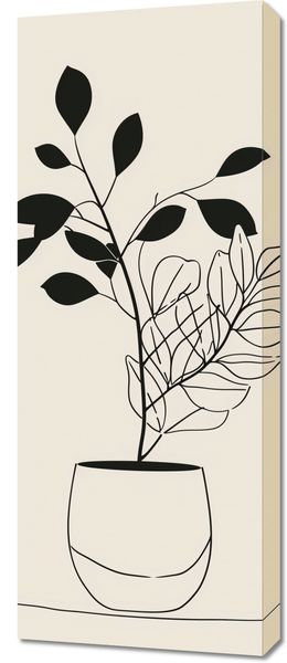 Obraz 40x100cm Prostota Doniczki zdjęcie 1