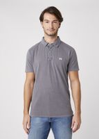 MĘSKI T-SHIRT POLO WRANGLER SS GD POLO TORNADO GREY W7ANDB70C M
