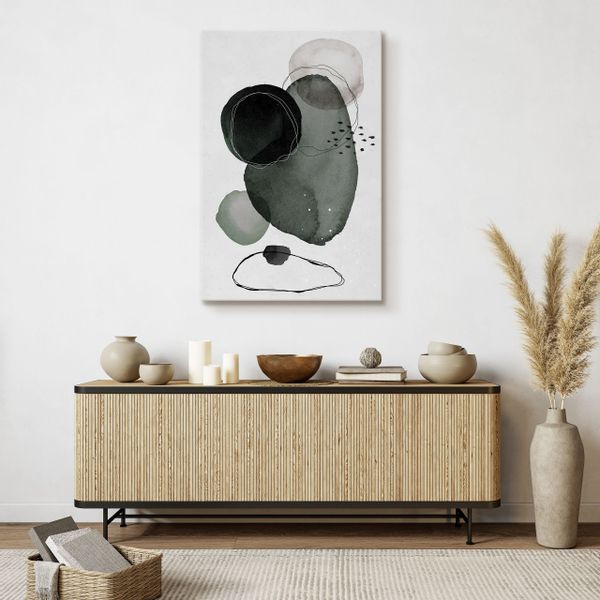 Obraz Na Płótnie Akwarele Abstrakcja Styl Boho Minimalizm 40cm x 50cm zdjęcie 7