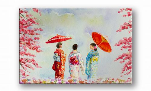 OBRAZ NA PŁÓTNIE 077 Japonia 90x60cm na Arena.pl