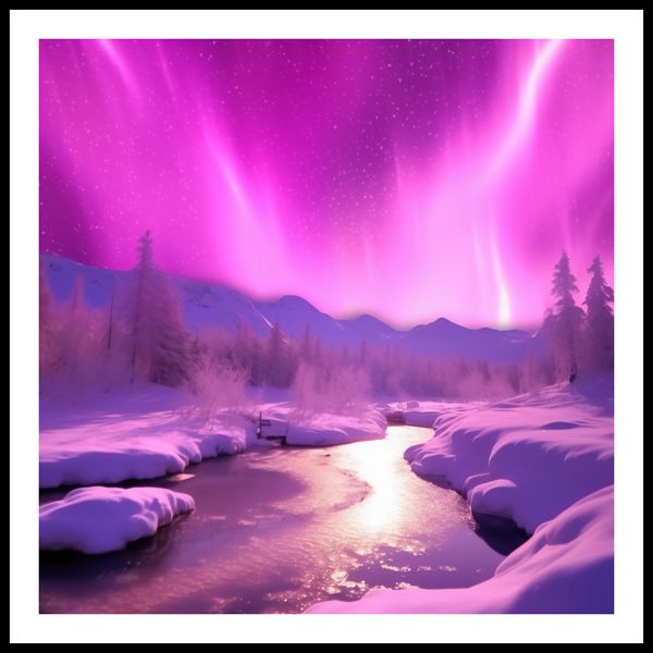 Plakat 90x90cm Aurora Nad Niebiem zdjęcie 3