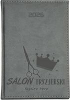 KALENDARZ A5 2026 DZIENNY książkowy z grawerem salon fryzjerski nazwa
