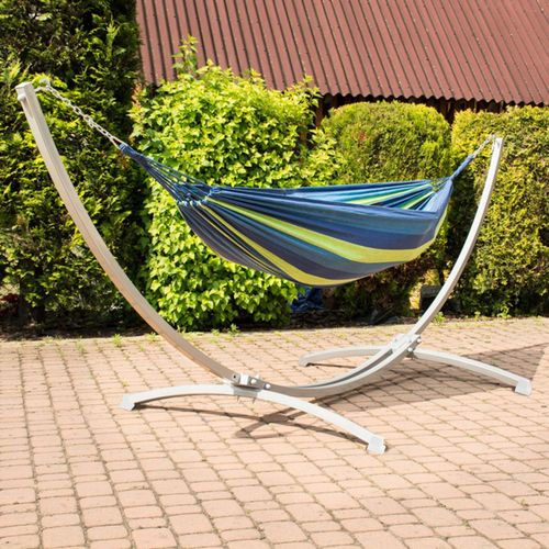 Stelaż na hamak biały 2w1 + hamak + krzesło brazylijskie na Arena.pl