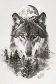 Plakat 20x30cm Wilczy Duch Lasu