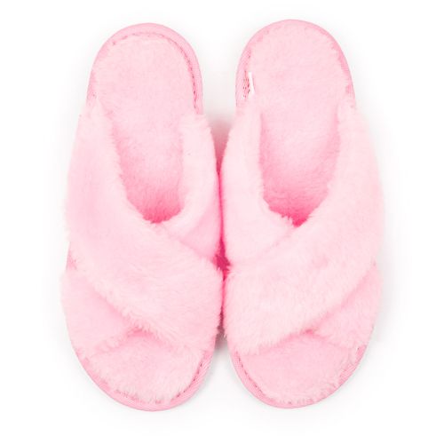 Kapcie damskie ciepłe puchate różowe pantofle domowe z futerkiem 39 na Arena.pl