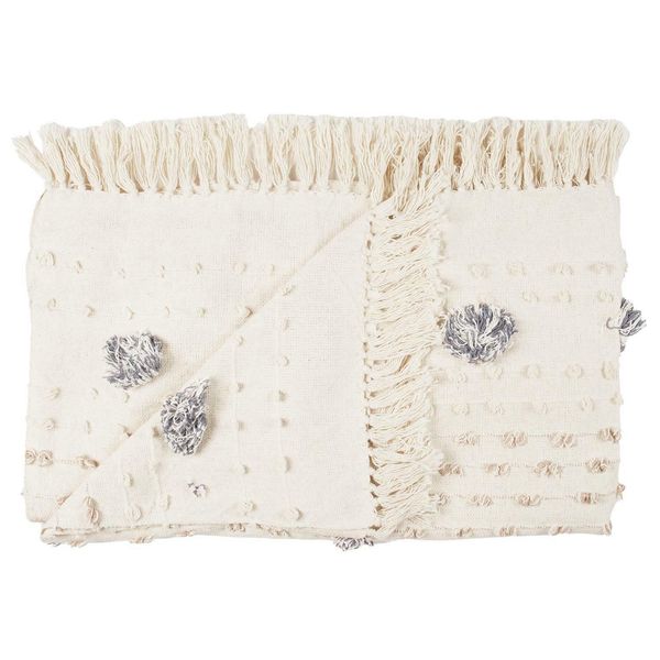 Koc/ Pled Tuffo 125x150cm kremowy zdjęcie 1