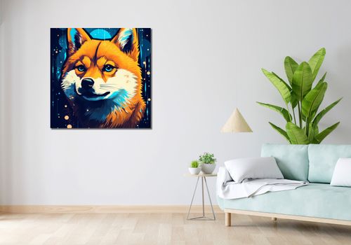 Obraz 90x90cm Lisek w Kosmosie na Arena.pl
