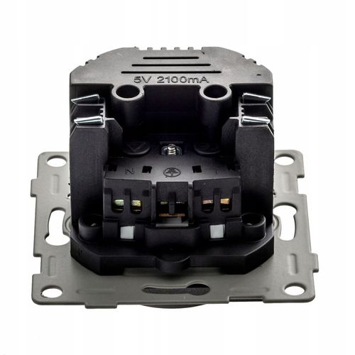 Gniazdko pojedyncze SZKLANE 230V KONTAKT z BOLCEM uziemieniem BIAŁE + USB C na Arena.pl