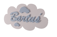 Lampka nocna chmurka z imieniem LED na baterie