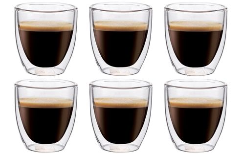 Szklanki Termiczne do Kawy Espresso Herbaty 80ml 6 sztuk
