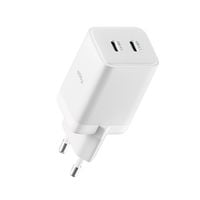 Allity ładowarka sieciowa GaN PD QC ATC-01-45WCC 2x USB-C 45W biała