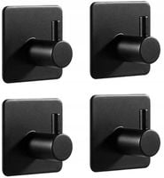 4x WIESZAK SAMOPRZYLEPNY HACZYK NA RĘCZNIK CZARNY