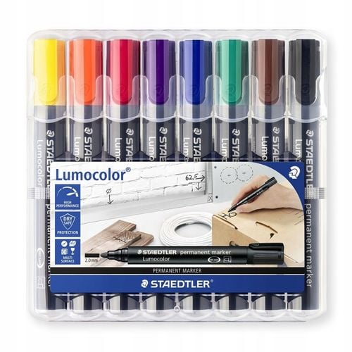 Marker permanent STAEDTLER 8kolorów okrągły 352WP8 na Arena.pl