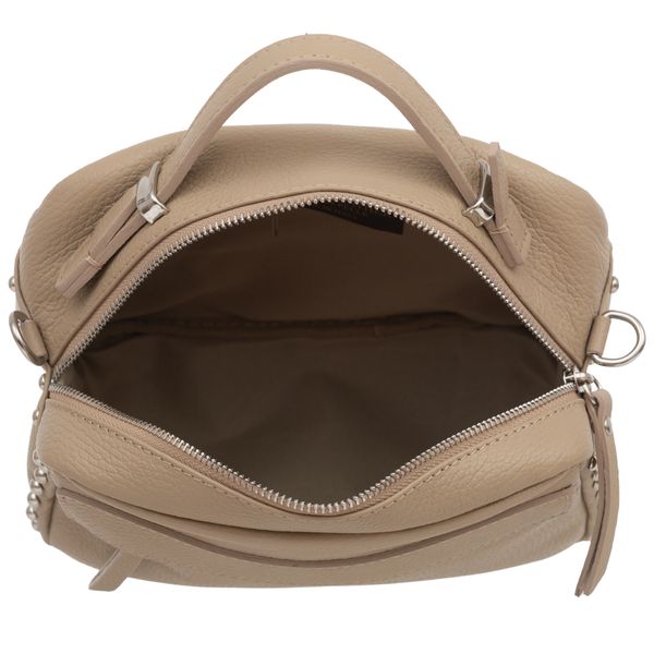 VERA PELLE torebka skórzana kuferek listonoszka z paskiem V167 camel zdjęcie 8