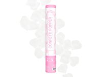 Konfetti pneumatyczne, białe płatki róż, 40 cm