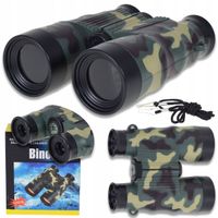 Lornetka plastikowa z mini kompasem Regulowana ogniskowa 12x38 Bezpieczna