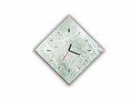 ZEGAR SZKLANY ROMB - Marmur zielony