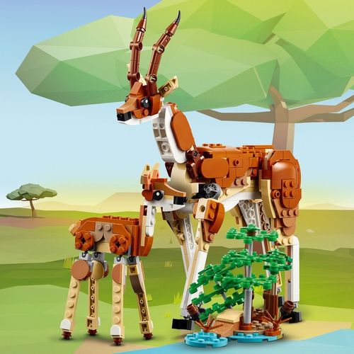 LEGO Creator 3w1 Ruchome Figurki Dzikie zwierzęta z safari 31150 Żyrafa Lew na Arena.pl