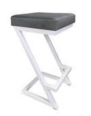 Hoker krzesło barowe ZETA LOFT METAL podstawa biała BL14
