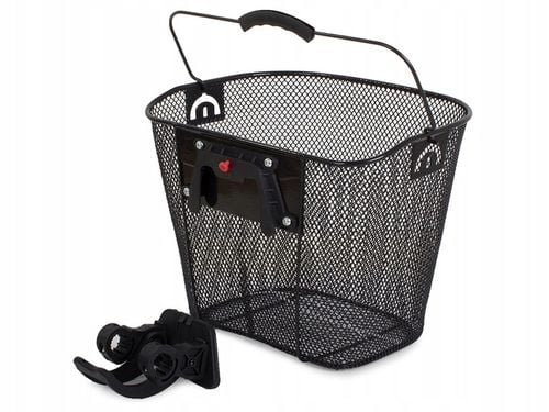 DUŻY KOSZ NA ROWER METALOWY KOSZYK ROWEROWY CLICK NA KIEROWNICĘ na Arena.pl