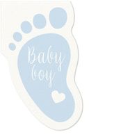 Serwetki papierowe stópka Baby shower Boy chłopczyk niebieskie, 10 szt.