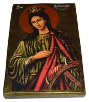 Ikona Święta Katarzyna patronka piekarzy, drukarzy, fryzjerów, kolejarzy