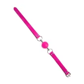 ouch! by shots - duży knebel z regulacją, skora, czarny