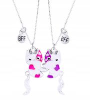 Zestaw dwóch naszyjników dla przyjaciół BFF KOTKI