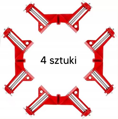 ŚCISK KĄTOWY STOLARSKI IMADŁO NAROŻNE ŚRUBY UCHWYT METALOWY 4 SZT na Arena.pl