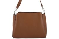 Torebka kuferek na szerokim pasku - Brązowa jasna