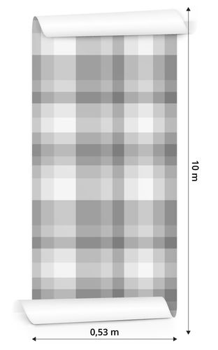 Tapeta Stylowa Krata w Kolorze Szarym na Arena.pl