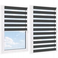 ROLETA DZIEŃ NOC GŁADKA Z NAPINACZEM WYMIAR 57x140 CM KOLOR GRAFIT SECRET