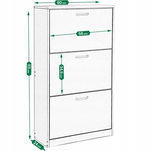 szafka na buty regał 3 komory obuwie komoda pojemna do przedpokoju regał na Arena.pl