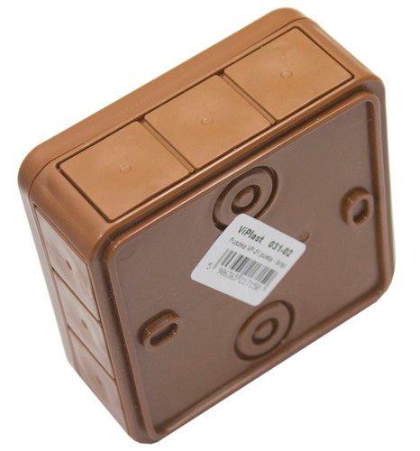 Puszka brązowa natynkowa 031-02 85x85x37 IP55 ViPlast zdjęcie 2