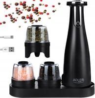 Młynek elektryczny Adler AD4449 7 W czarny zestaw
