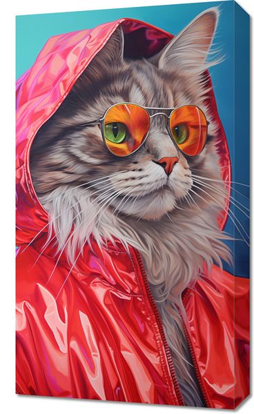 Obraz 40x70cm Kot w Stylu zdjęcie 1