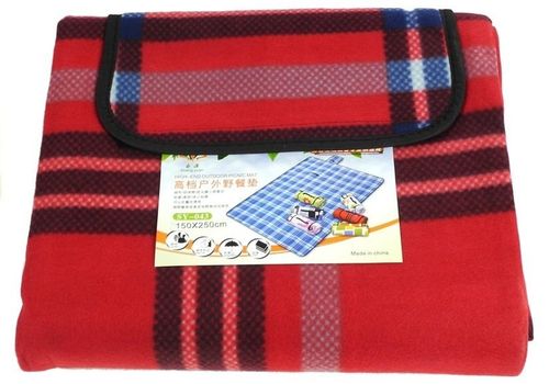 Koc 150x250cm granatowo-czerwony 2798 na Arena.pl