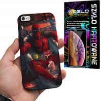 ETUI DO IPHONE 7 8 (SE2022) - Deadpool MARVEL FILMOWE WZORY + SZKŁO