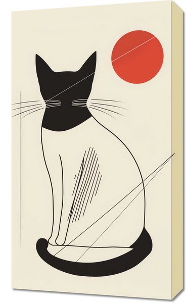 Obraz 40x70cm Czerwony Krąg zdjęcie 1