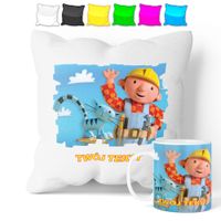 ZESTAW: KUBEK + POSZEWKA - BOB BUDOWNICZY - PREZENT WIELE WZORÓW + IMIĘ