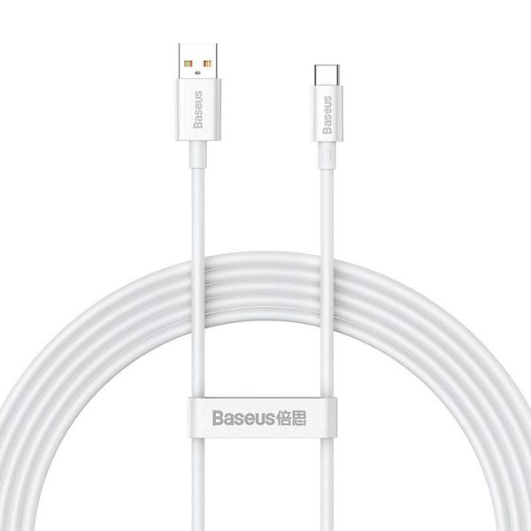 Kabel USB do USB-C Baseus Superior 100W 2m (biały) zdjęcie 2