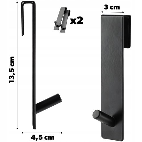 2x KADAX Haczyk Na Drzwi Wieszak Bezinwazyjny Ręczniki Ubrania Pojedynczy na Arena.pl